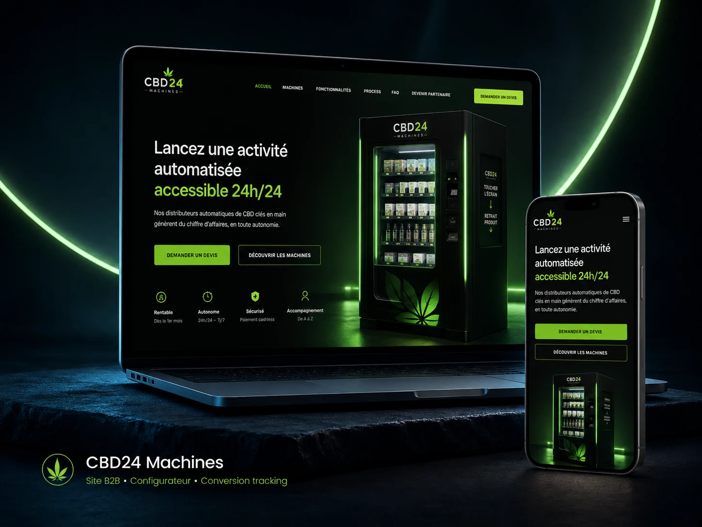 Présentation du site CBD24 Machines