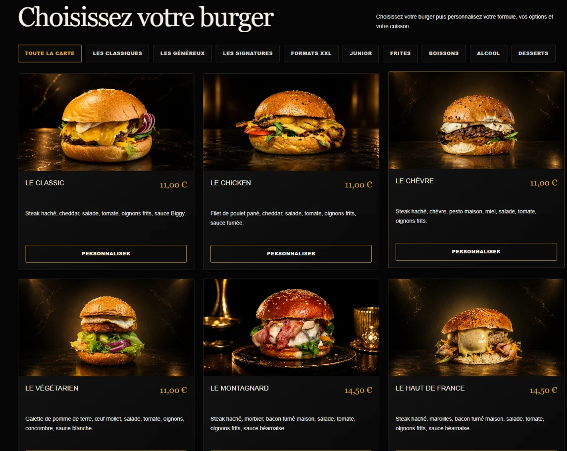 Site internet pour restaurant avec commande en ligne conçu par DEFT